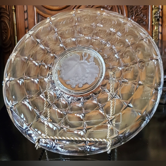 Vntg "Constellation Grape Clear" 13" Platter by Indiana Glass - Picture 8 of 9